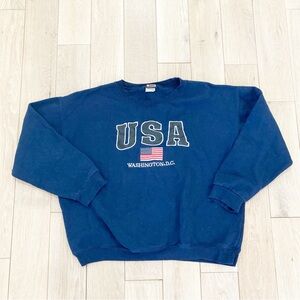 Vintage Blue USA Crewneck Sweatshirt